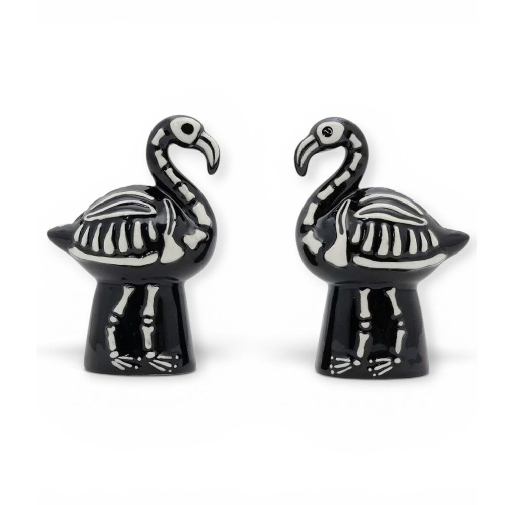 Celebrate Together Halloween Flamingo Skeleton Salt‎ & Pepper Shaker Set